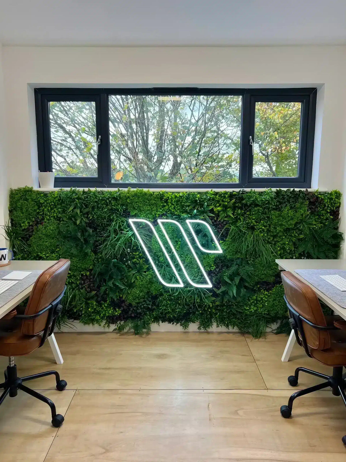Country Fern Artificial Vertical Garden Green Wall Panel 40×40in 11 SQ FT – UV Resistant – Commercial Grade