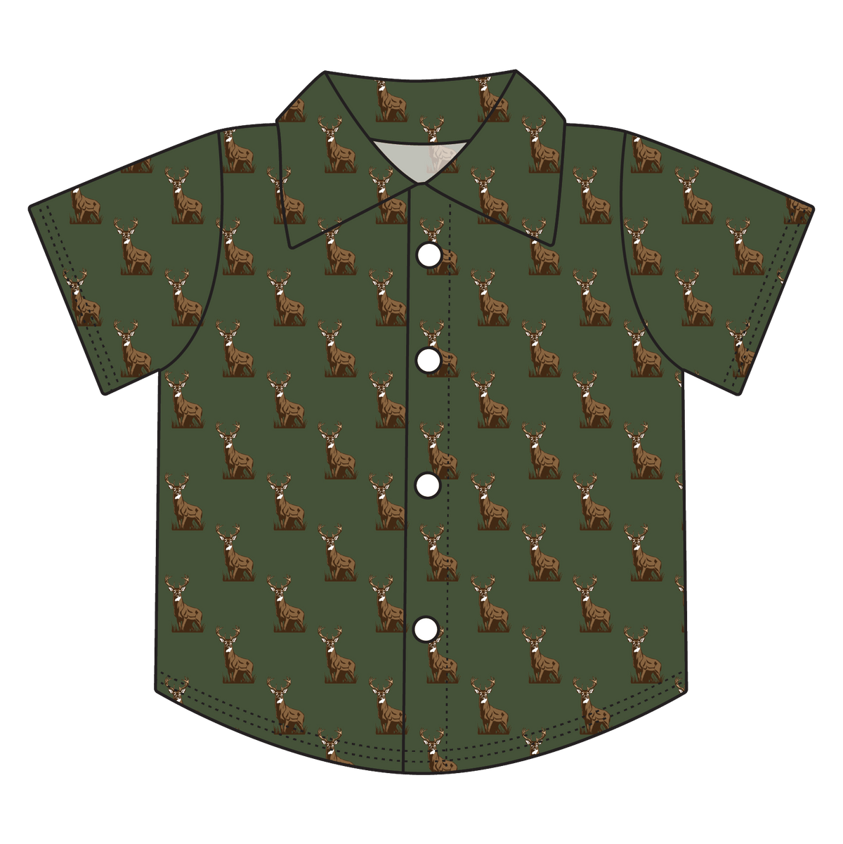Parker Tate Deer Bamboo Button Down Tee (Pre-Order)
