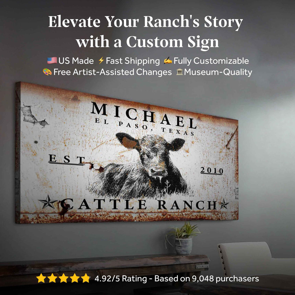 Cattle Ranch Sign X