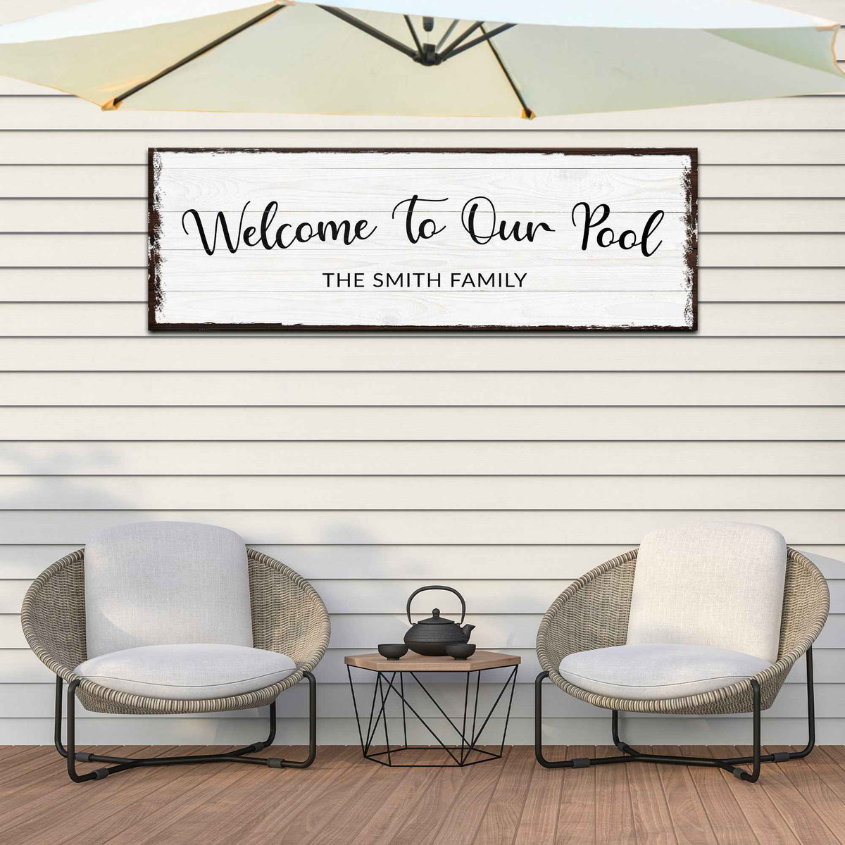 Welcome To Our Pool Sign