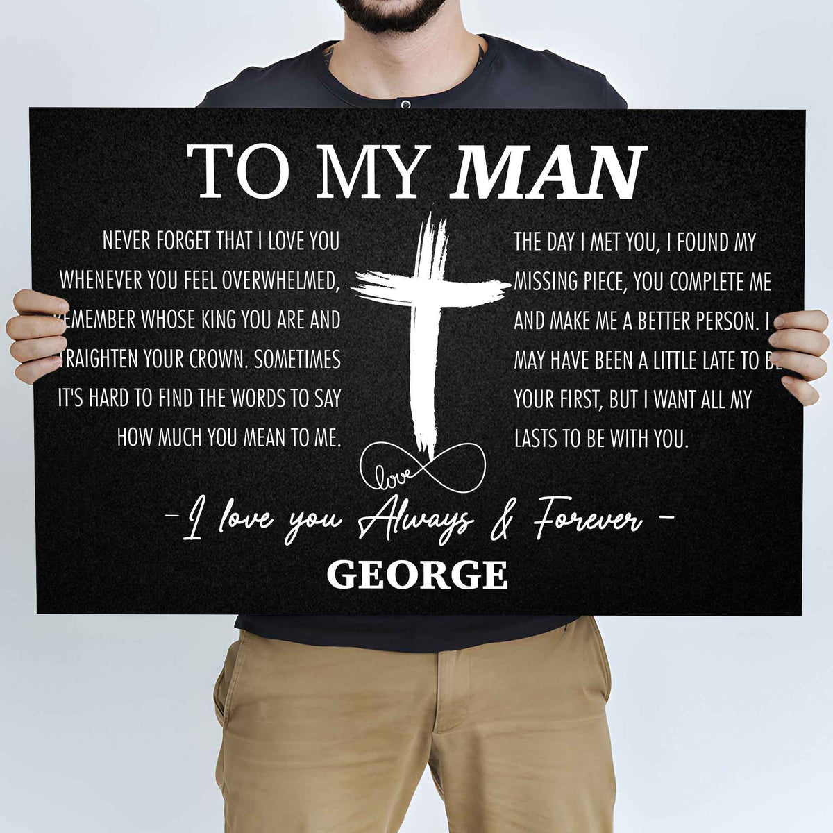 To My Man Father's Day Gift Sign