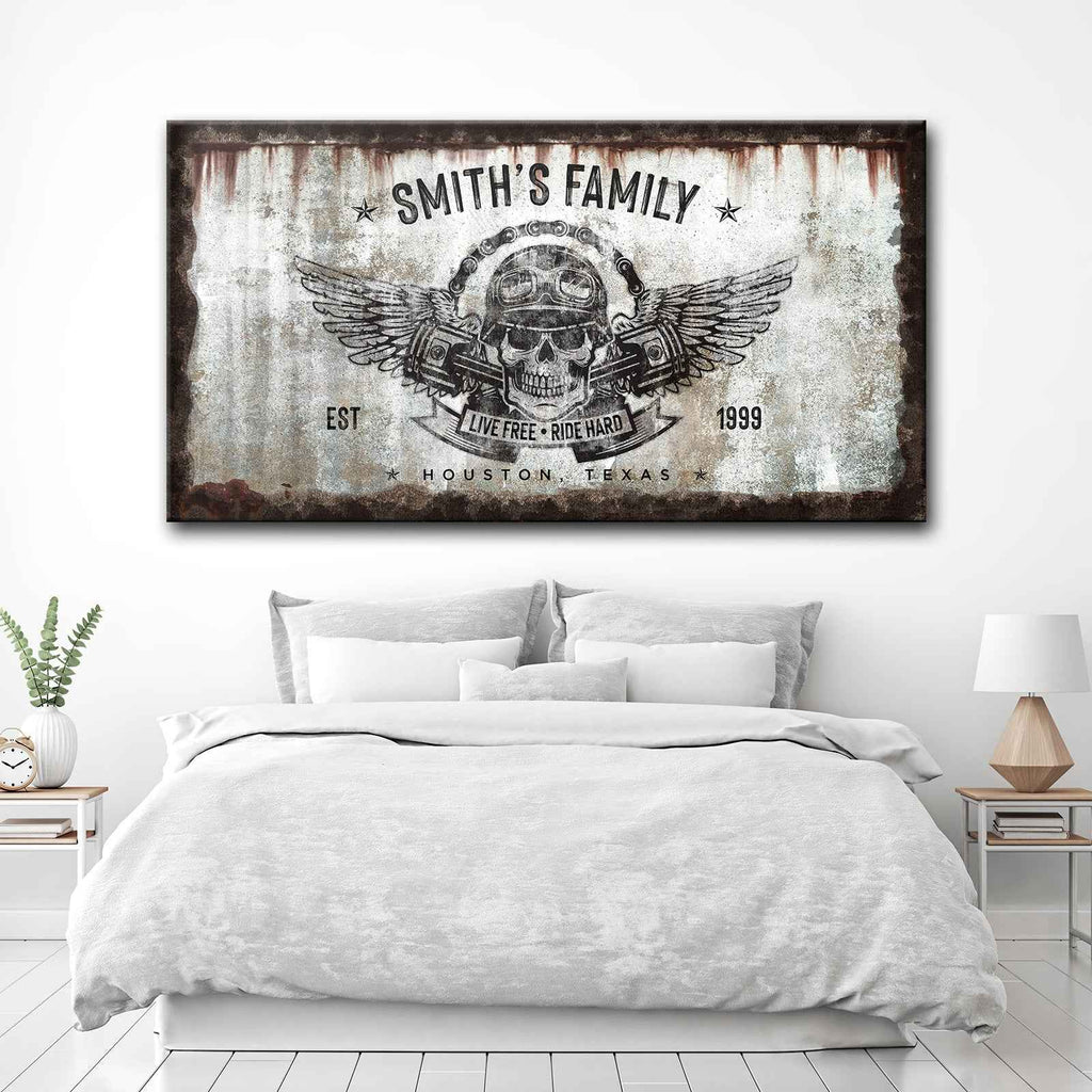 Live Free Ride Hard Sign