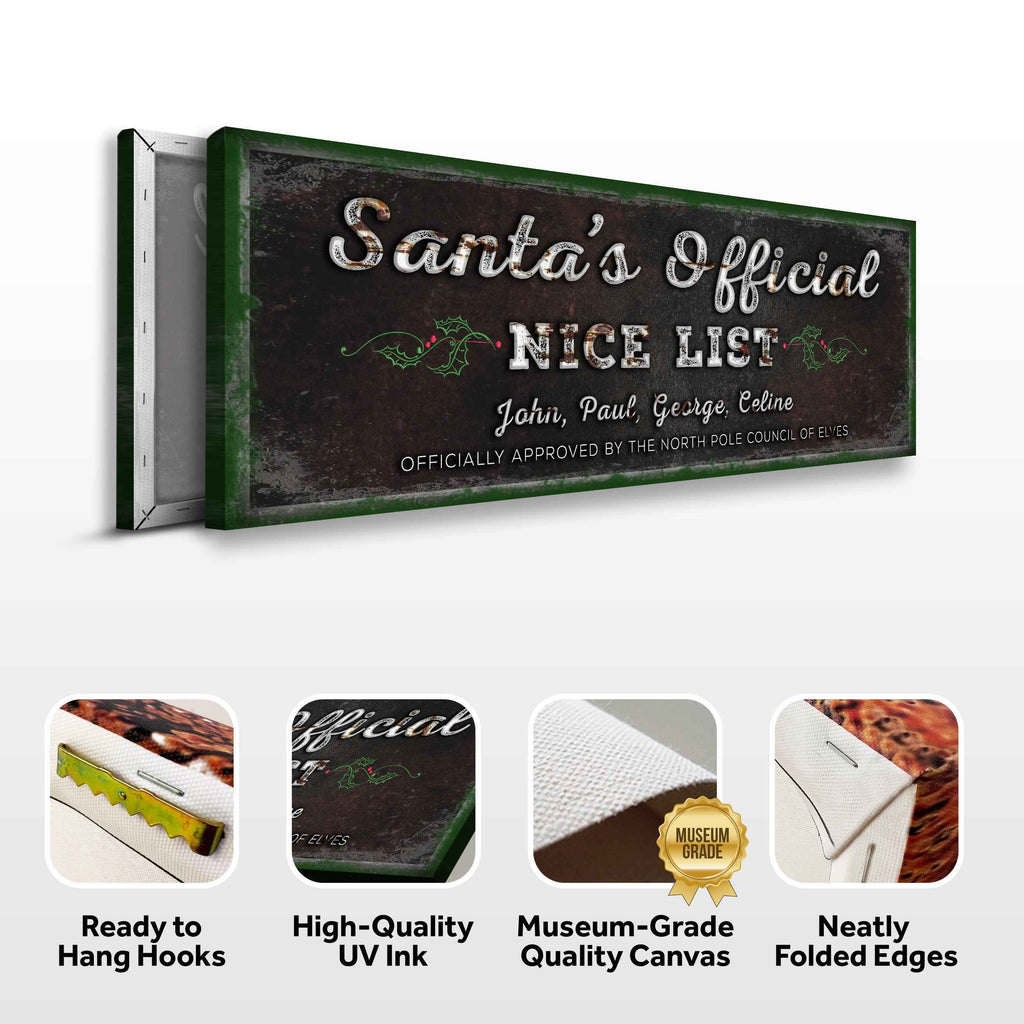 Santa's Official Nice List Sign