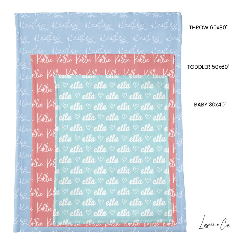 Pastel Tones Personalized Minky Blanket