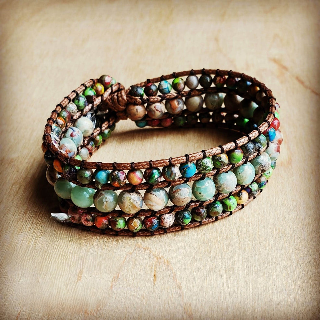 Impression Jasper Woven Bracelet-Multi Colored 805m