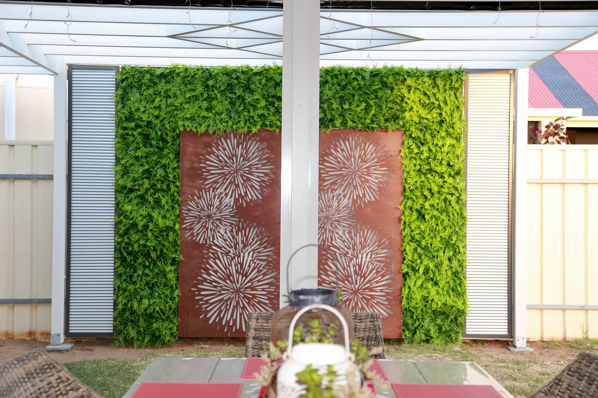 Lush Fern Artificial Vertical Garden Green Wall Panel 40×40in 11 SQ FT – UV Resistant – Commercial Grade