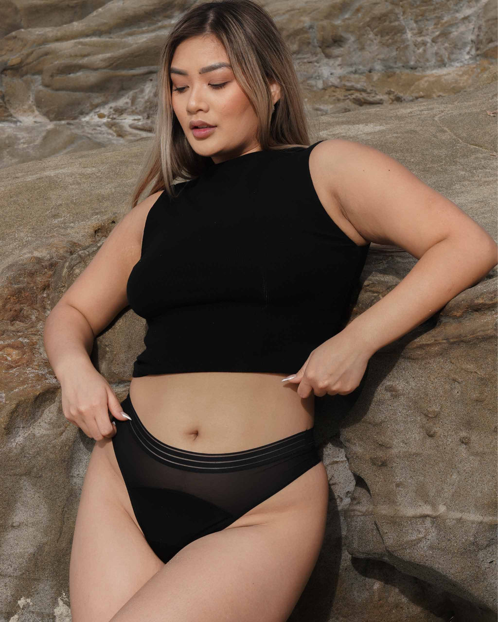 Leakproof Mesh Thong