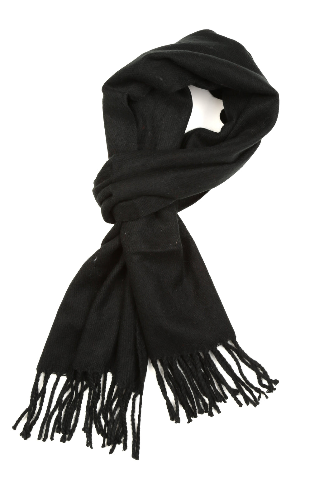 Sakkas Booker Unisex Cashmere-Feel Solid Winter Scarf with Fringe