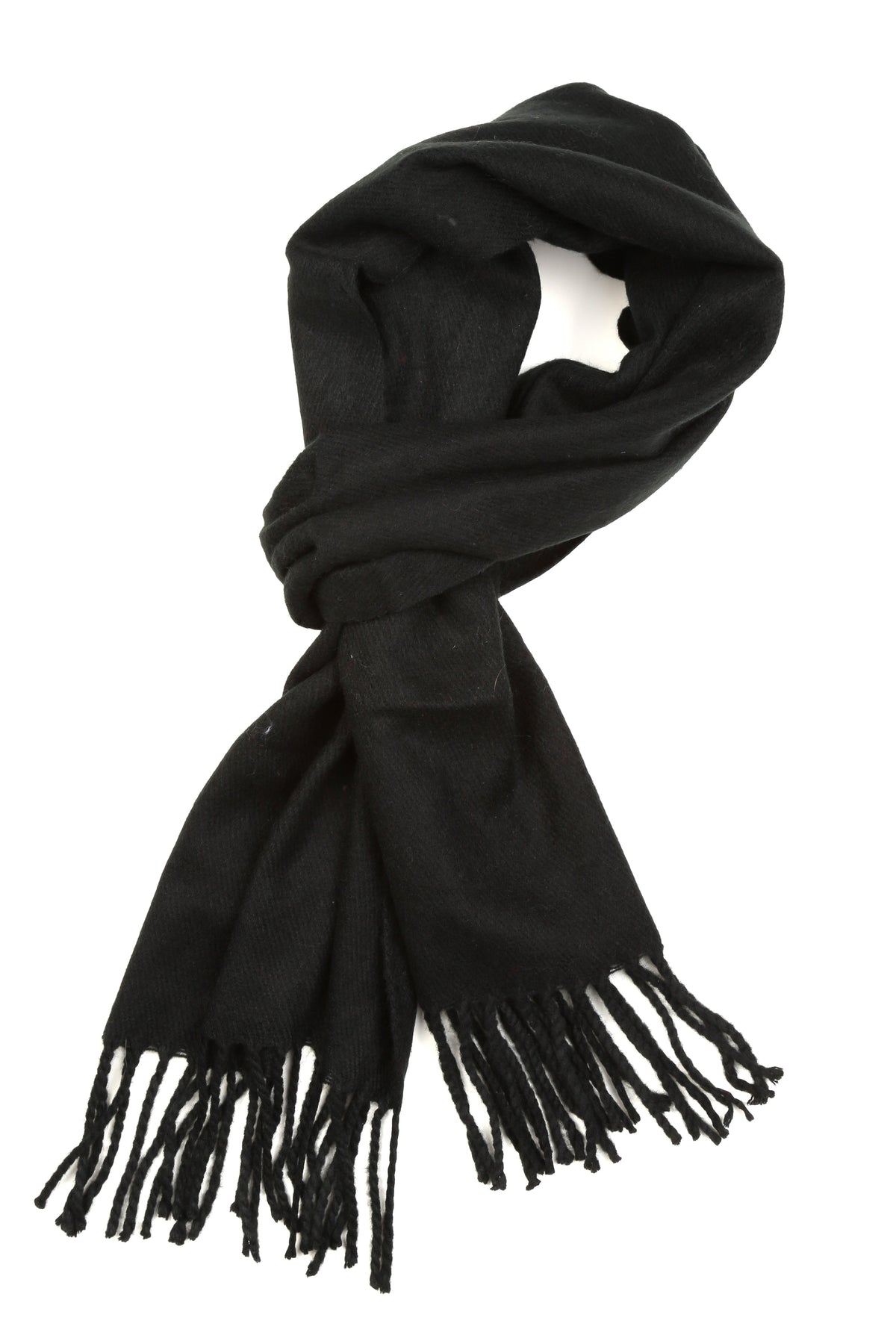 Sakkas Booker Unisex Cashmere-Feel Solid Winter Scarf with Fringe