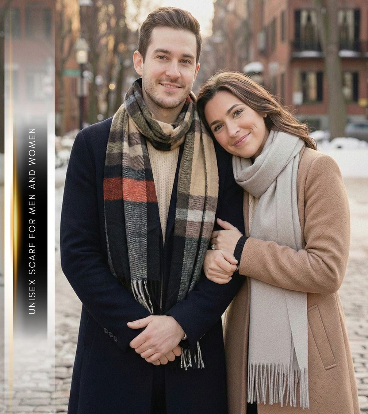 Sakkas Booker Unisex Cashmere-Feel Solid Winter Scarf with Fringe