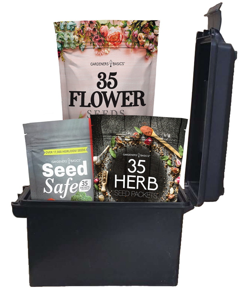 Bug Out Bag Seed Kit: 105 Packets with Ammo Can