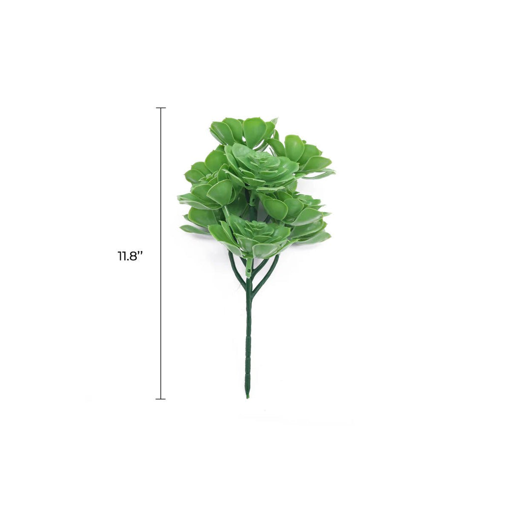 Green Aeoniums Succulent Artificial Topiary Set of 5 11.8in – UV Resistant