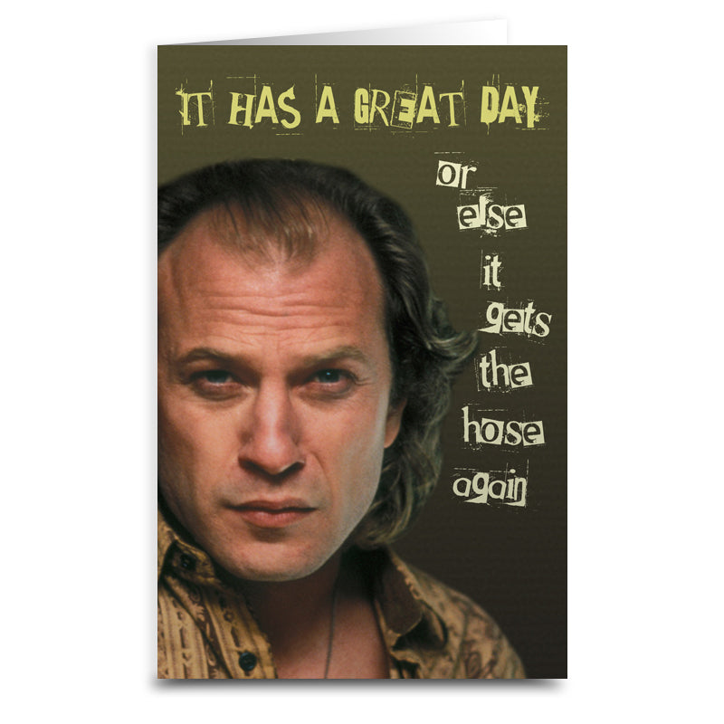 Silence of the Lambs "Gets the Hose" Greeting Card