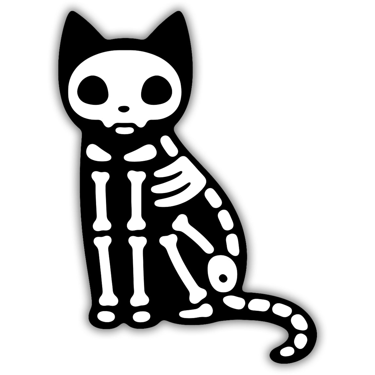 Skeleton Cat Flexible Magnet