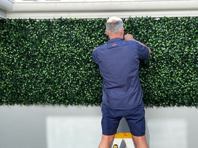 Spring Sensation Artificial Vertical Garden Green Wall Panel 40×40in 11 SQ FT – UV Resistant – Commercial Grade