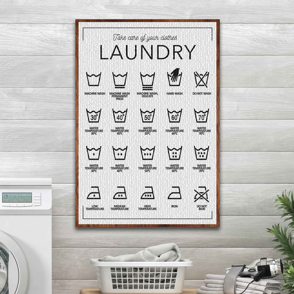 Laundry Symbols Sign II