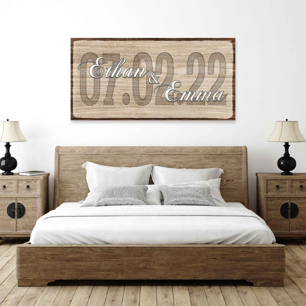 Couple Wedding Date Sign