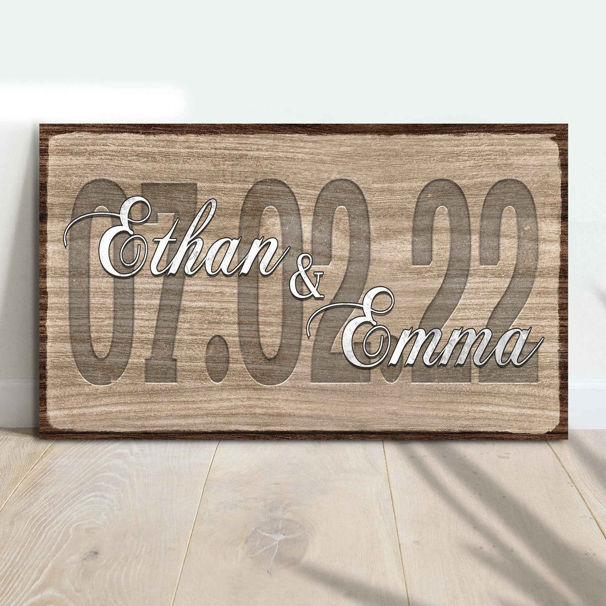Couple Wedding Date Sign