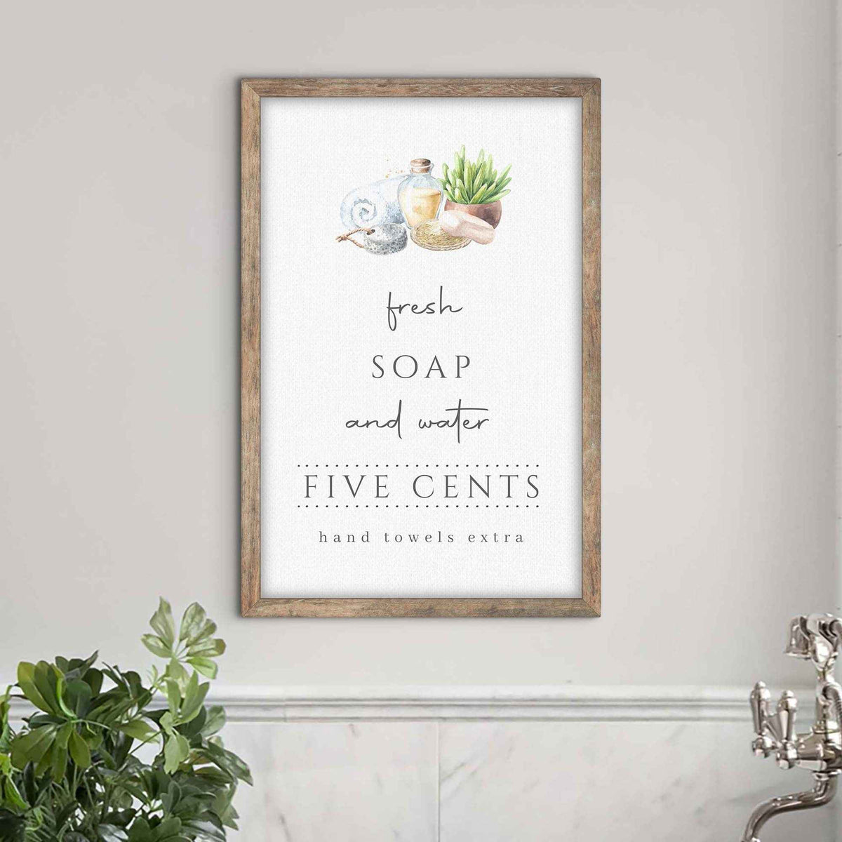 Fresh Soap And Water Bathroom Sign III
