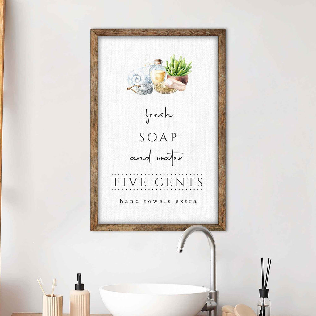 Fresh Soap And Water Bathroom Sign III