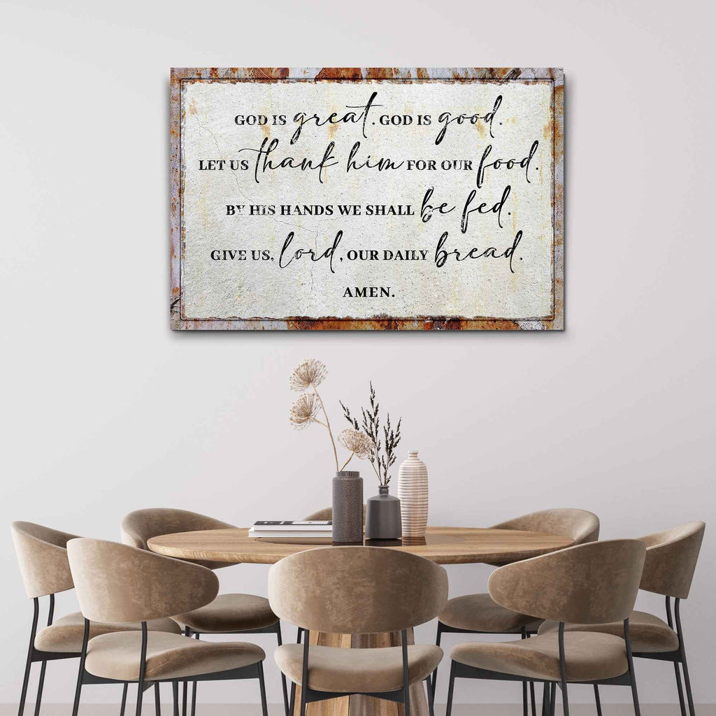 God Is Great God Is Good Prayer Sign II