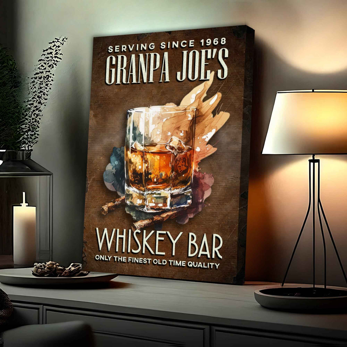 Only The Finest Whiskey Bar Sign
