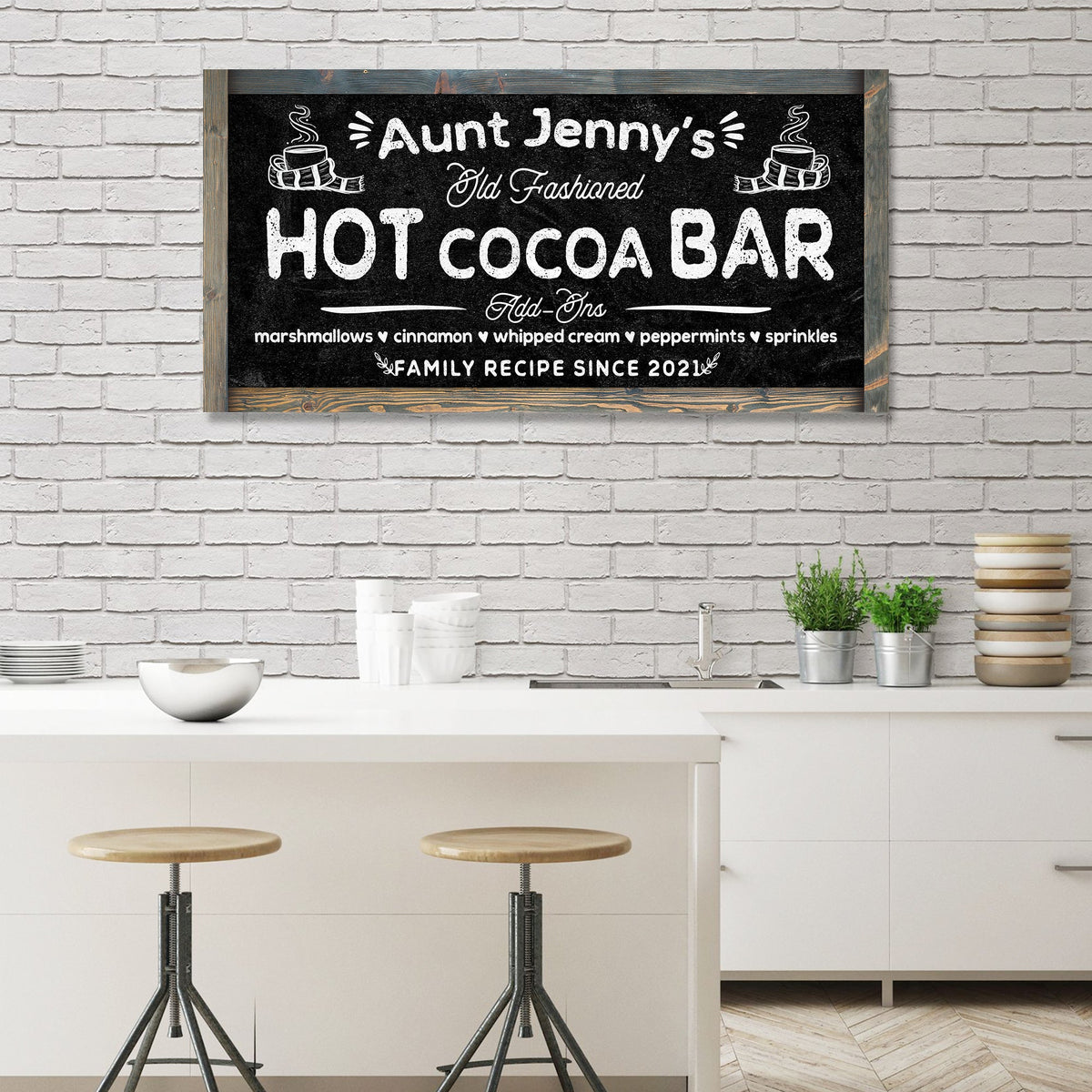 Family Recipe Old Fashioned Hot Cocoa Sign II