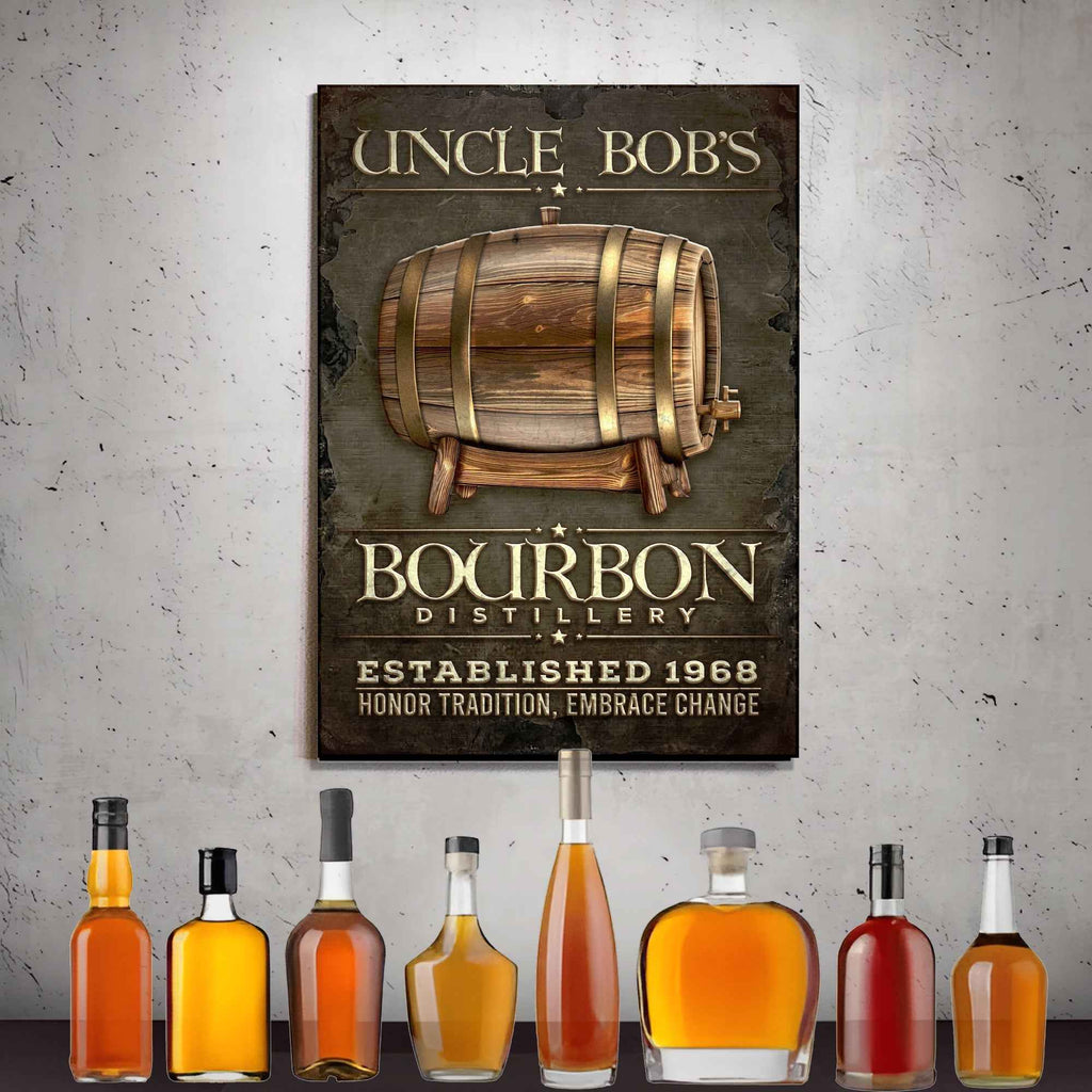 Bourbon Distillery Sign