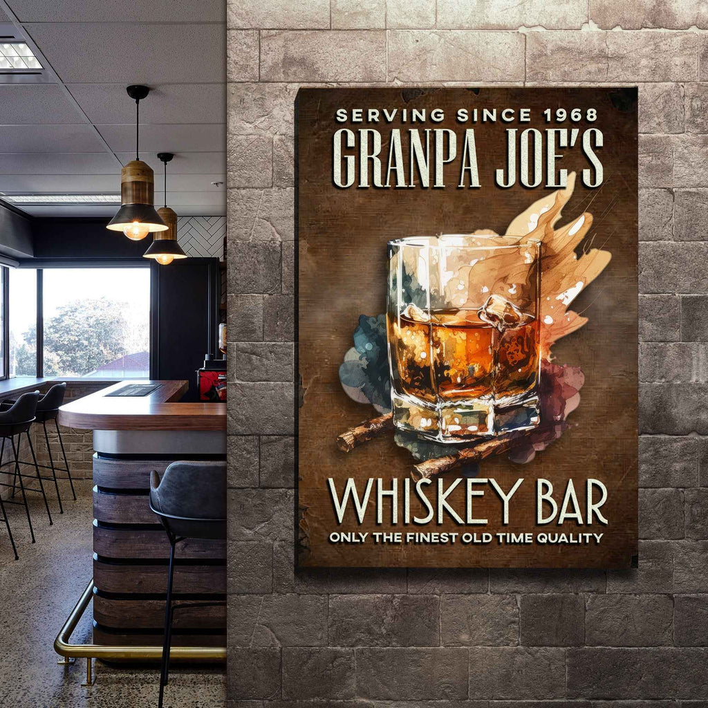 Only The Finest Whiskey Bar Sign