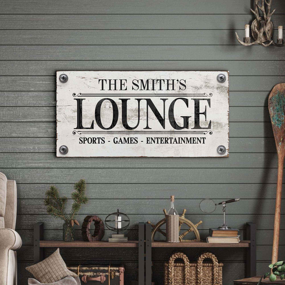 Family Sports Games Lounge Sign