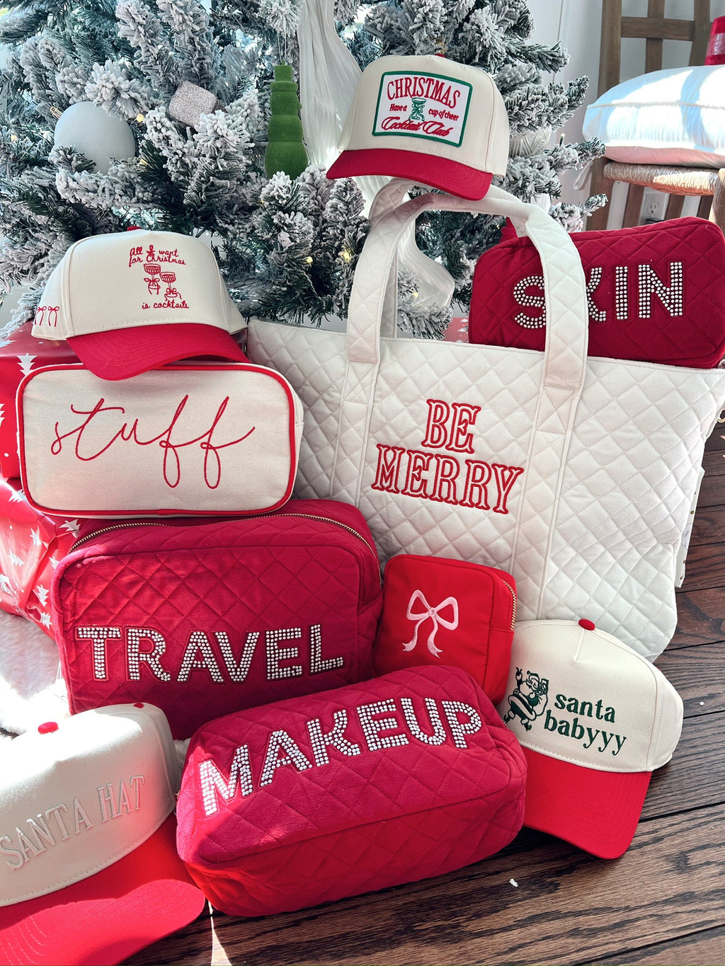 All I Want for Christmas is Cocktails - Red Vintage Trucker Hat