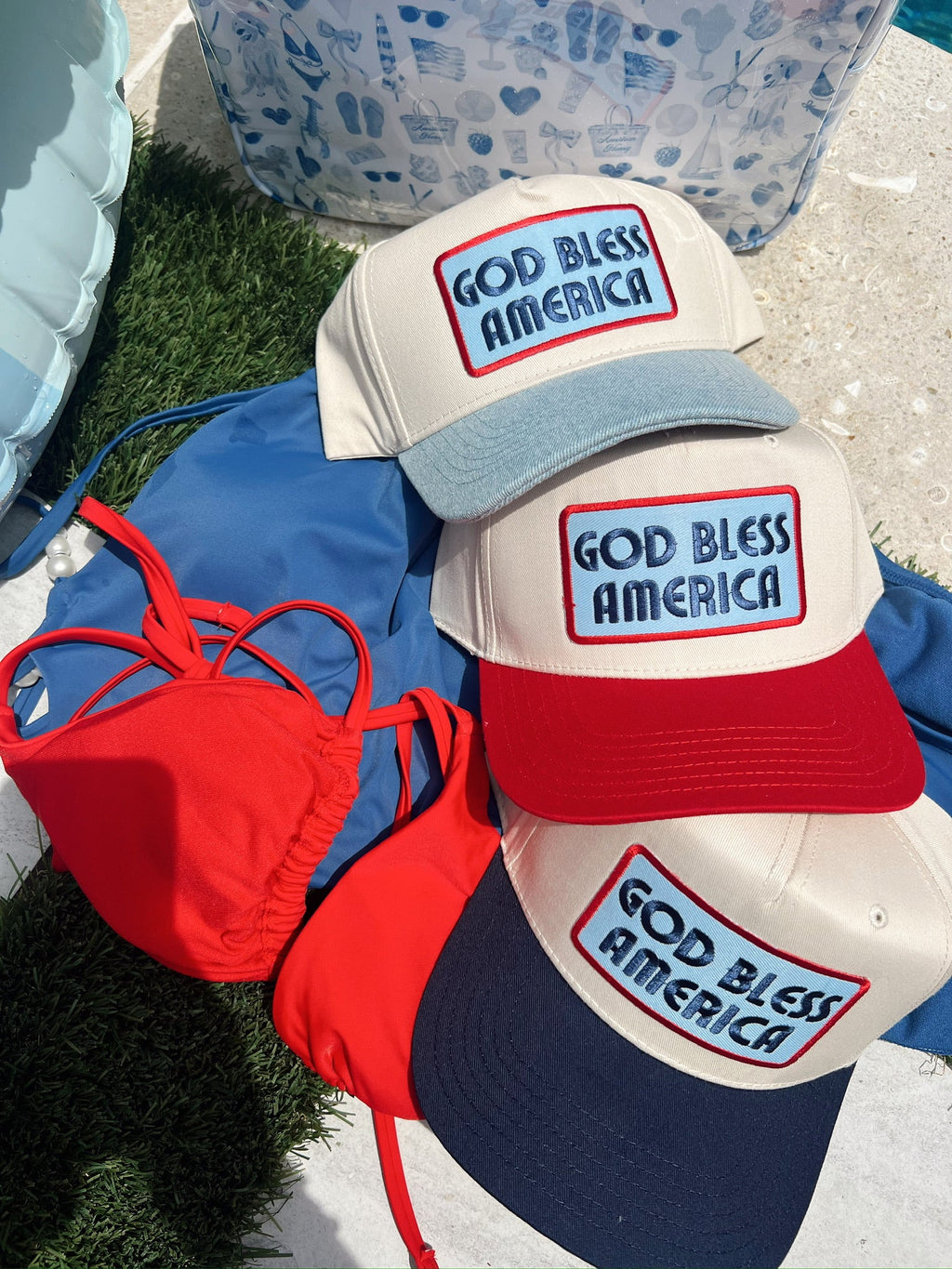 God Bless America - Vintage Trucker Hat