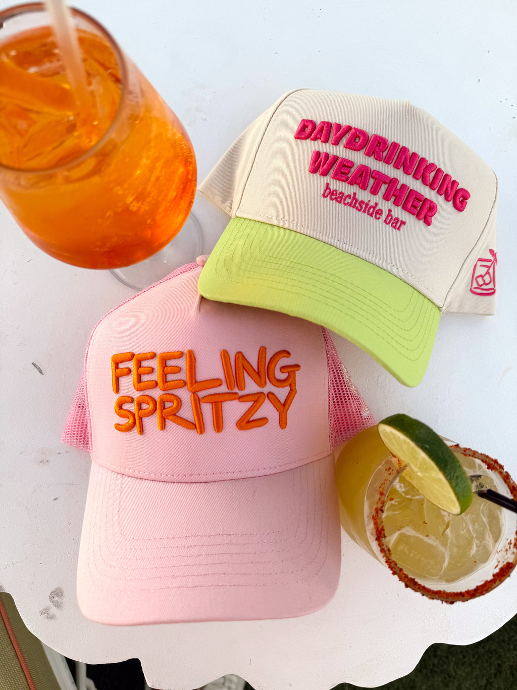Feeling Spritzy - Pink Vintage Trucker Hat