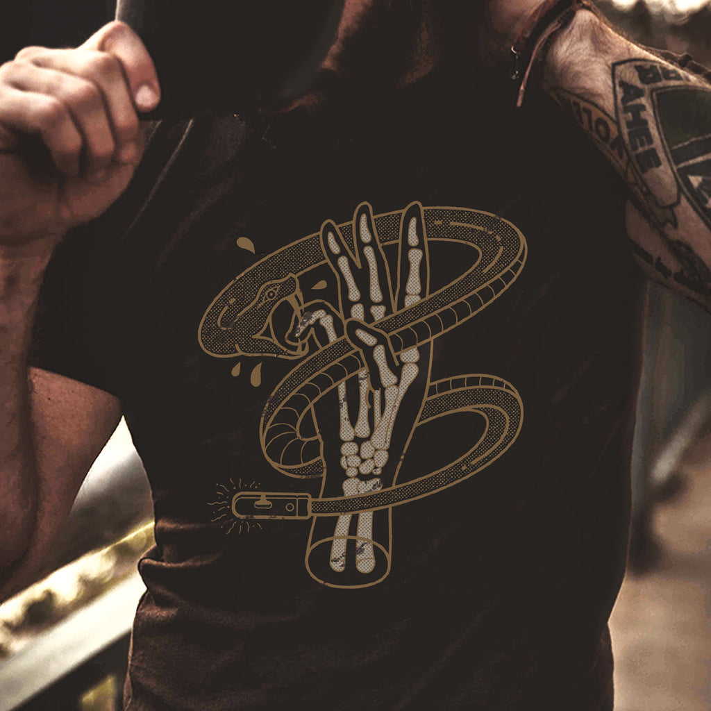 The Retro Static Line Bites Athletic Shirt