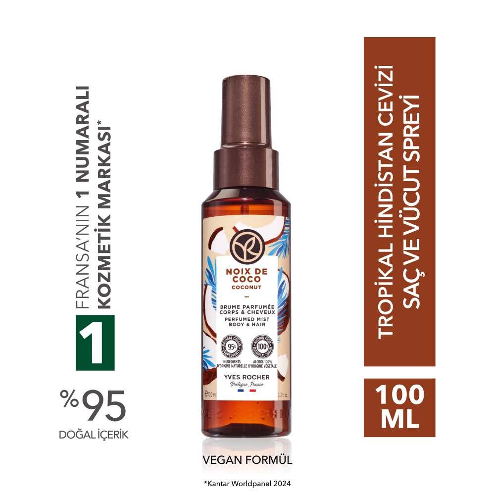 Yves Rocher Tropical Coconut Hair & Body Mist Vegan Scent Spray