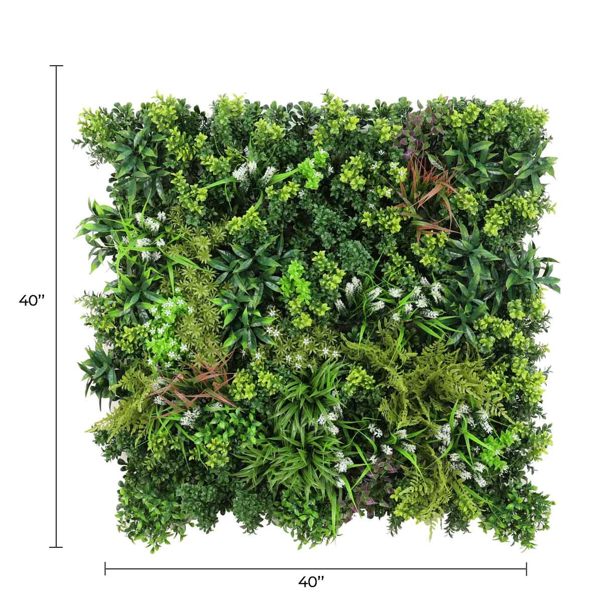 Amazon Jungle Artificial Vertical Garden Green Wall Panel 40×40in 11 SQ FT – UV Resistant – Commercial Grade