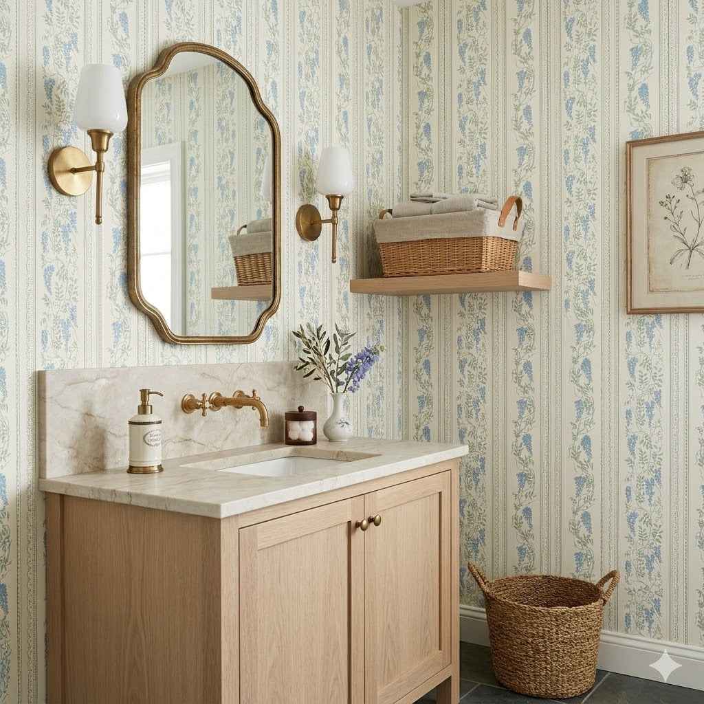 Loretta Wallpaper by The Bright Leaf Design
