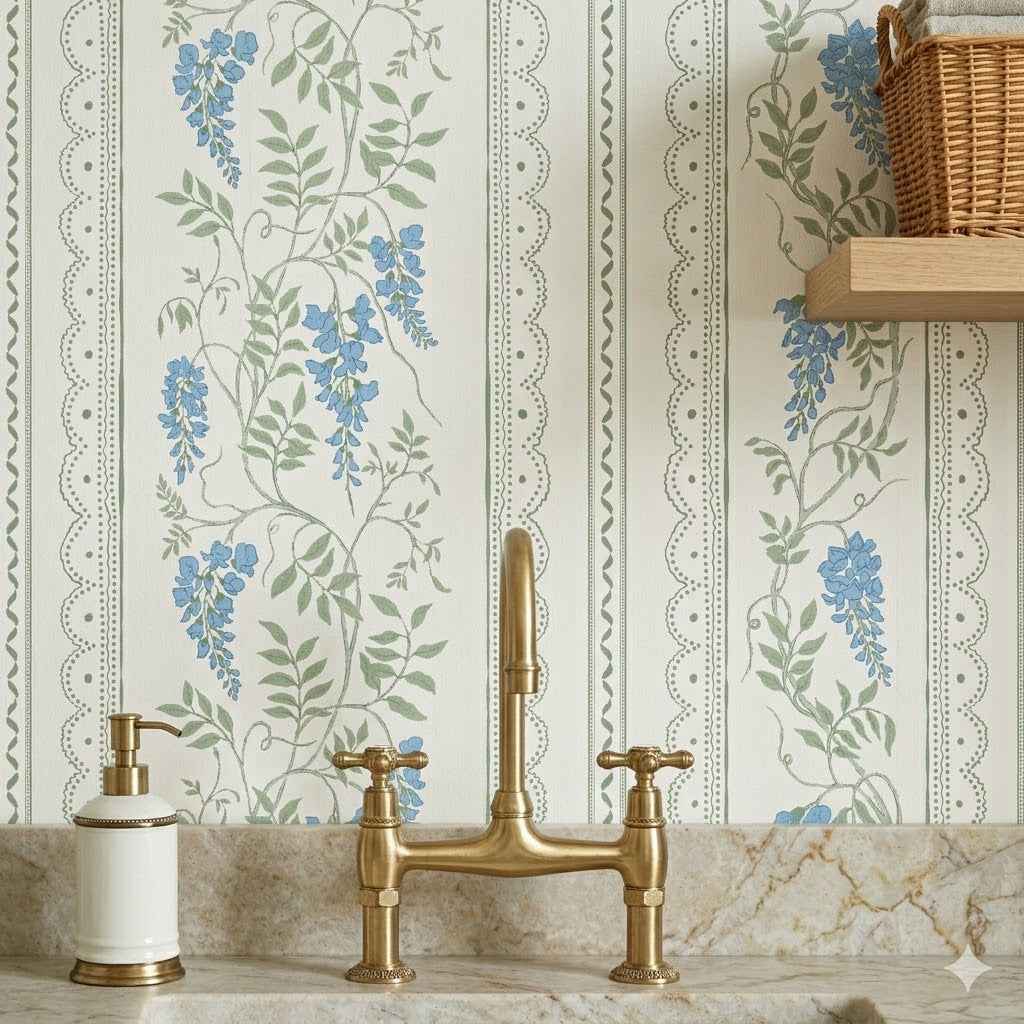 Loretta Wallpaper by The Bright Leaf Design