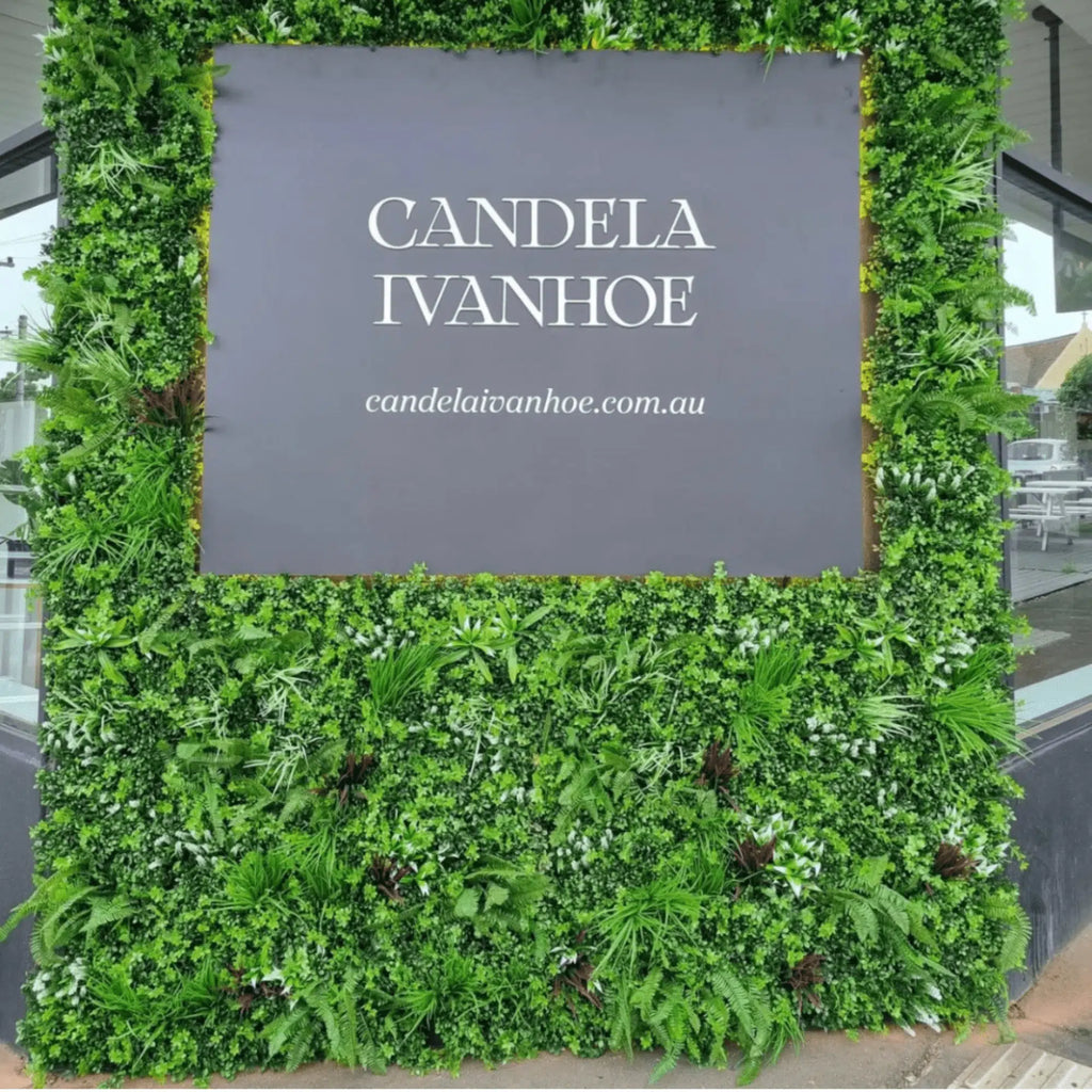 Tropical Vista Artificial Vertical Garden Green Wall Panel 40×40in 11 SQ FT – UV Resistant – Commercial Grade