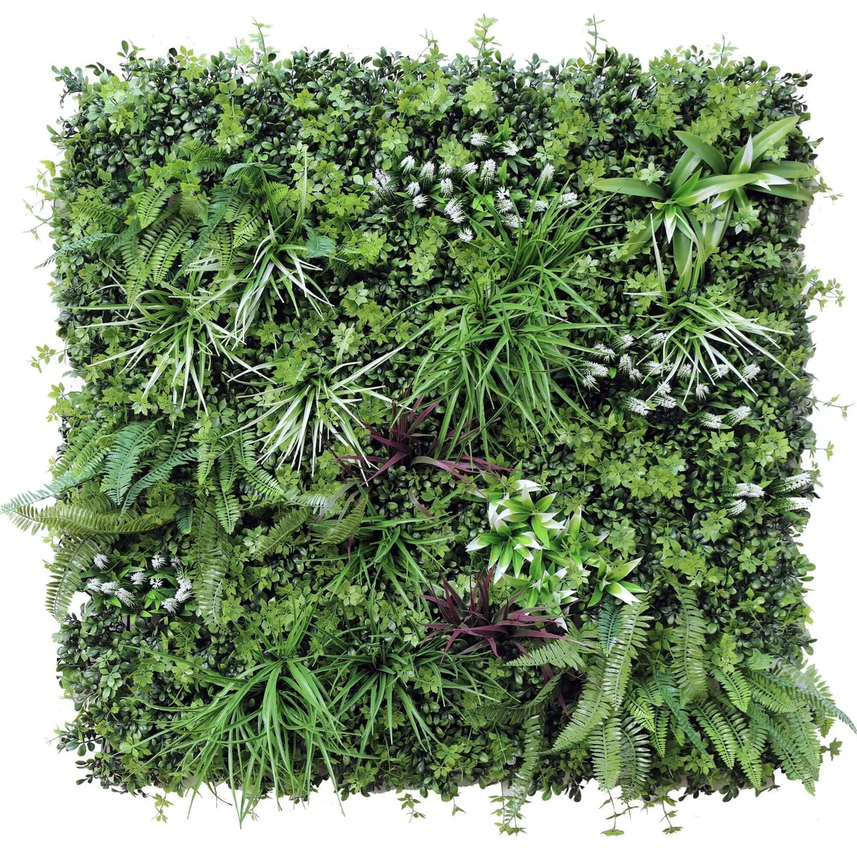 Tropical Vista Artificial Vertical Garden Green Wall Panel 40×40in 11 SQ FT – UV Resistant – Commercial Grade