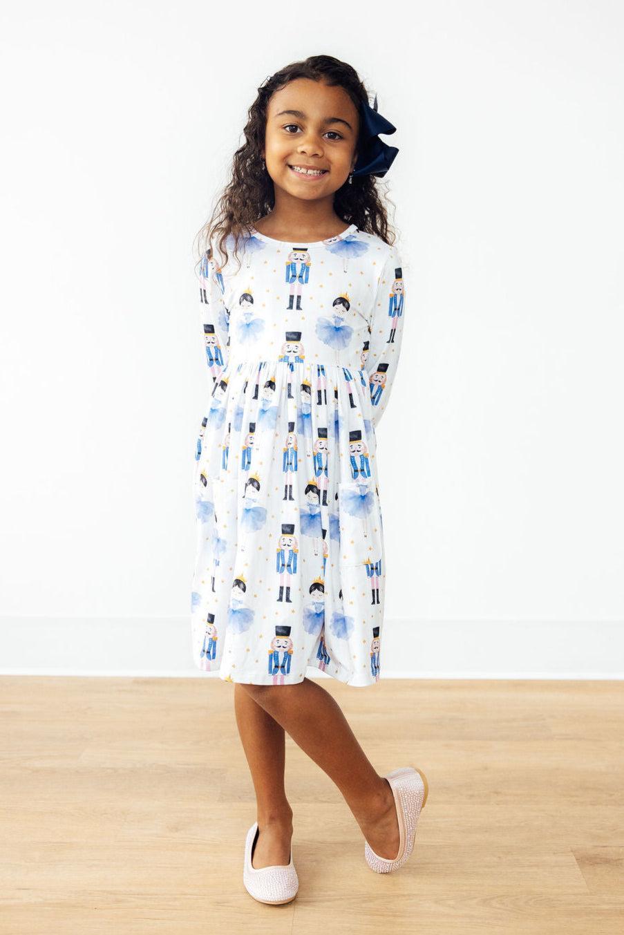Waltz of the Snowflakes L/S Pocket Twirl Dress