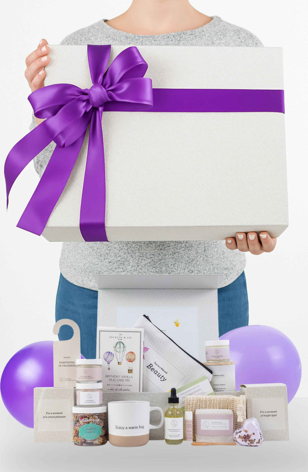 Luxury Birthday Gift Basket for Her – Natural Spa & Self-Care