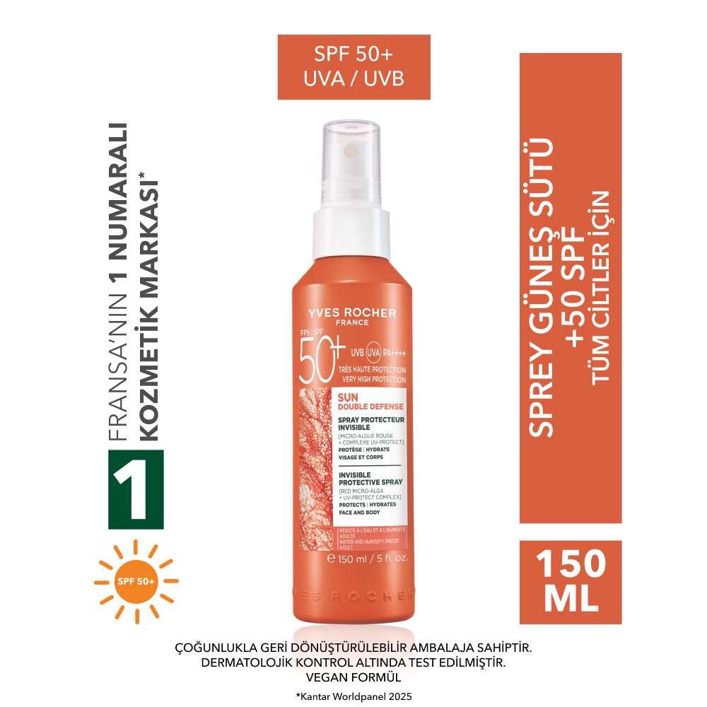 Yves Rocher Sun Double Defense SPF 50+ Face & Body Sun Spray 150ml