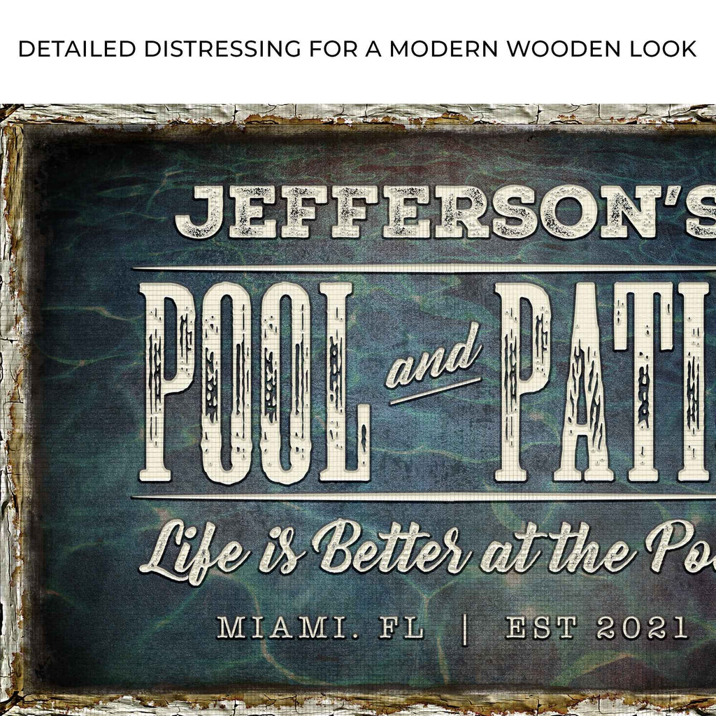 Pool And Patio Sign