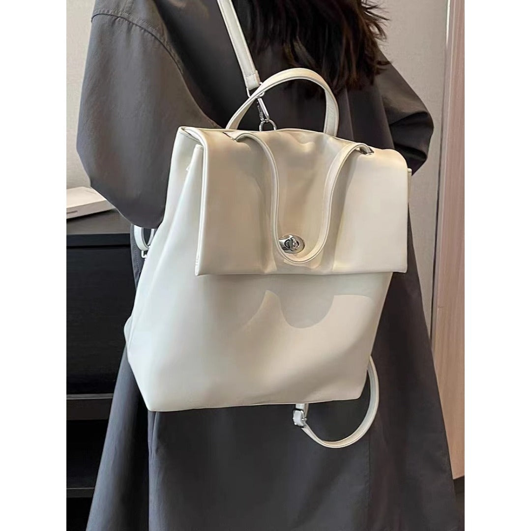 Big backpack female, autumn and winter silver large capacity backpack purse, commuter versatile college backpack