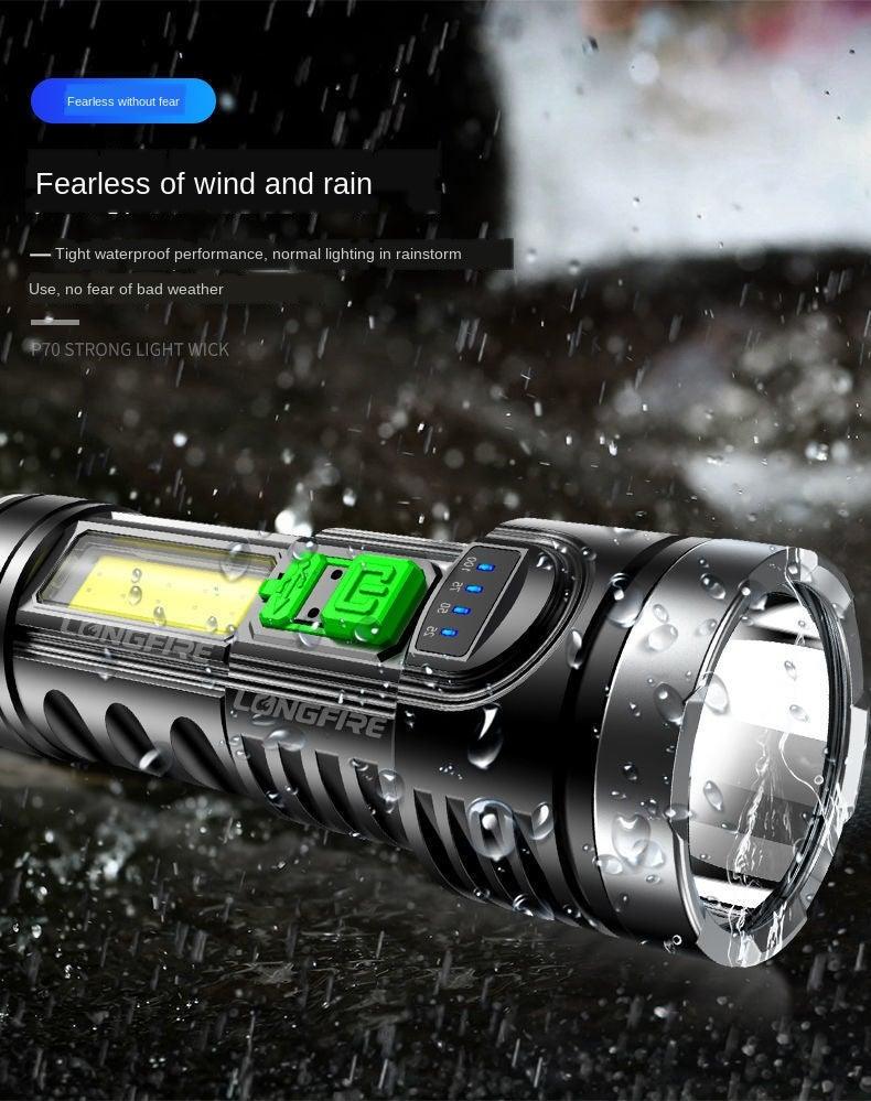 Adjustable Rechargeable Strong Mini Pocket Sized Flashlight LED Multifunctional High Lumen Light Ultra-bright Portable Flashlights Outdoor Waterproof Flashlight For Running Walking