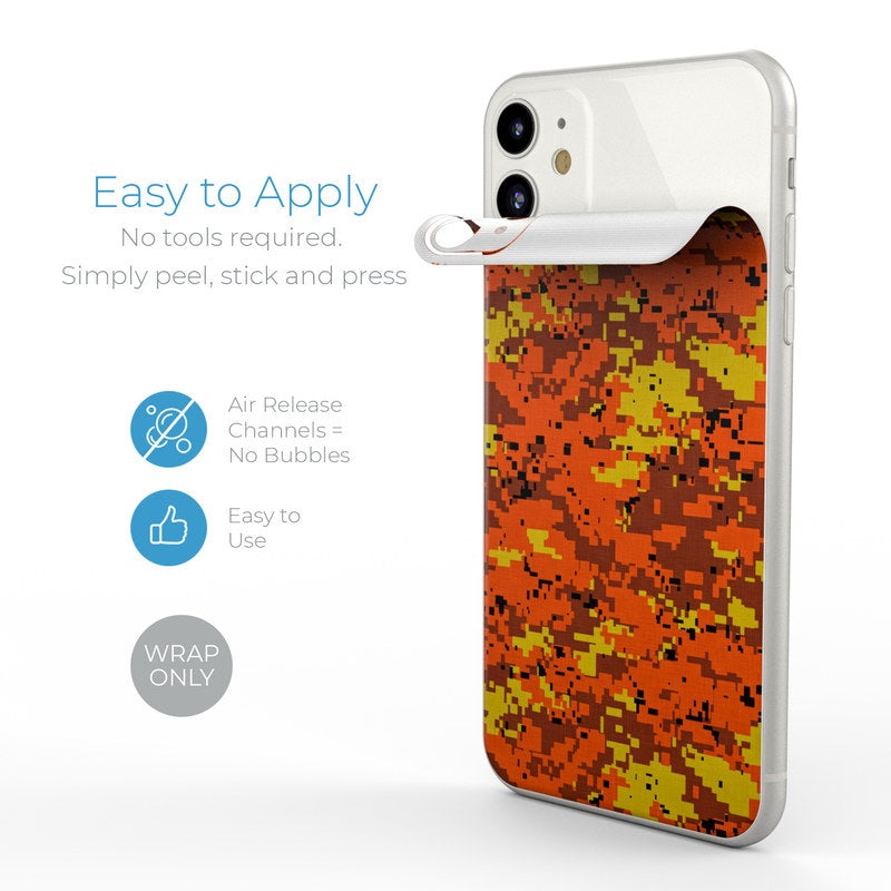 Digital Orange Camo - Apple iPhone 11 Skin