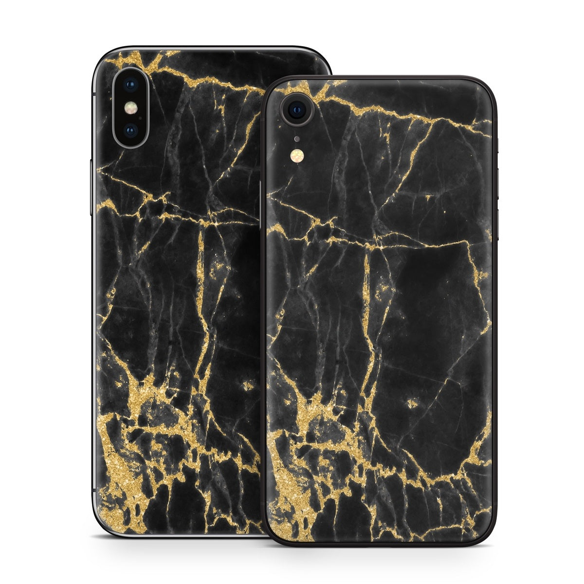 Black Gold Marble - Apple iPhone X Skin