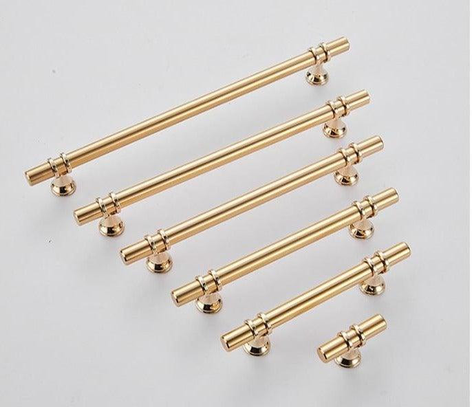 Aluminum Alloy Black Gold Door Handle Wardrobe Kitchen Cabinet Drawer Solid Handle Furniture Handle European Modern Hardware Modern Furniture Cupboard Door Drawer Handles