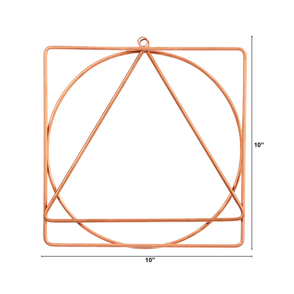 10” Metal Geometric Circlet Wall Art Décor (Set of 3)